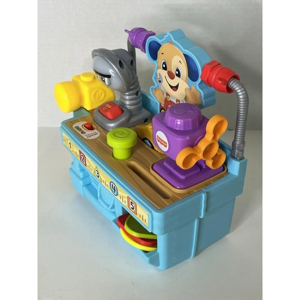 Fisher Price Laugh & Learn Smart Stages LEARNING TOOLBENCH Complete Sounds Light